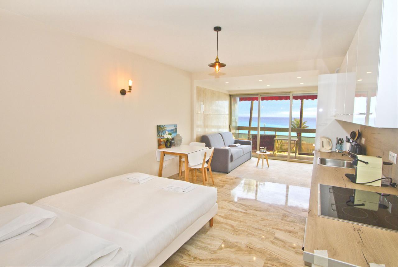 Promenade Holiday - Cosy Sea Front Studio ニース エクステリア 写真